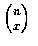 ${n\choose x}$