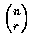 ${n\choose r}$