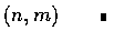 $(n,m)\qquad\rule[0.02em]{1.0mm}{1.5mm}$