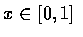 $ x \in [0,1] $